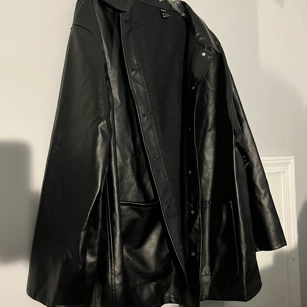Black leather jacket